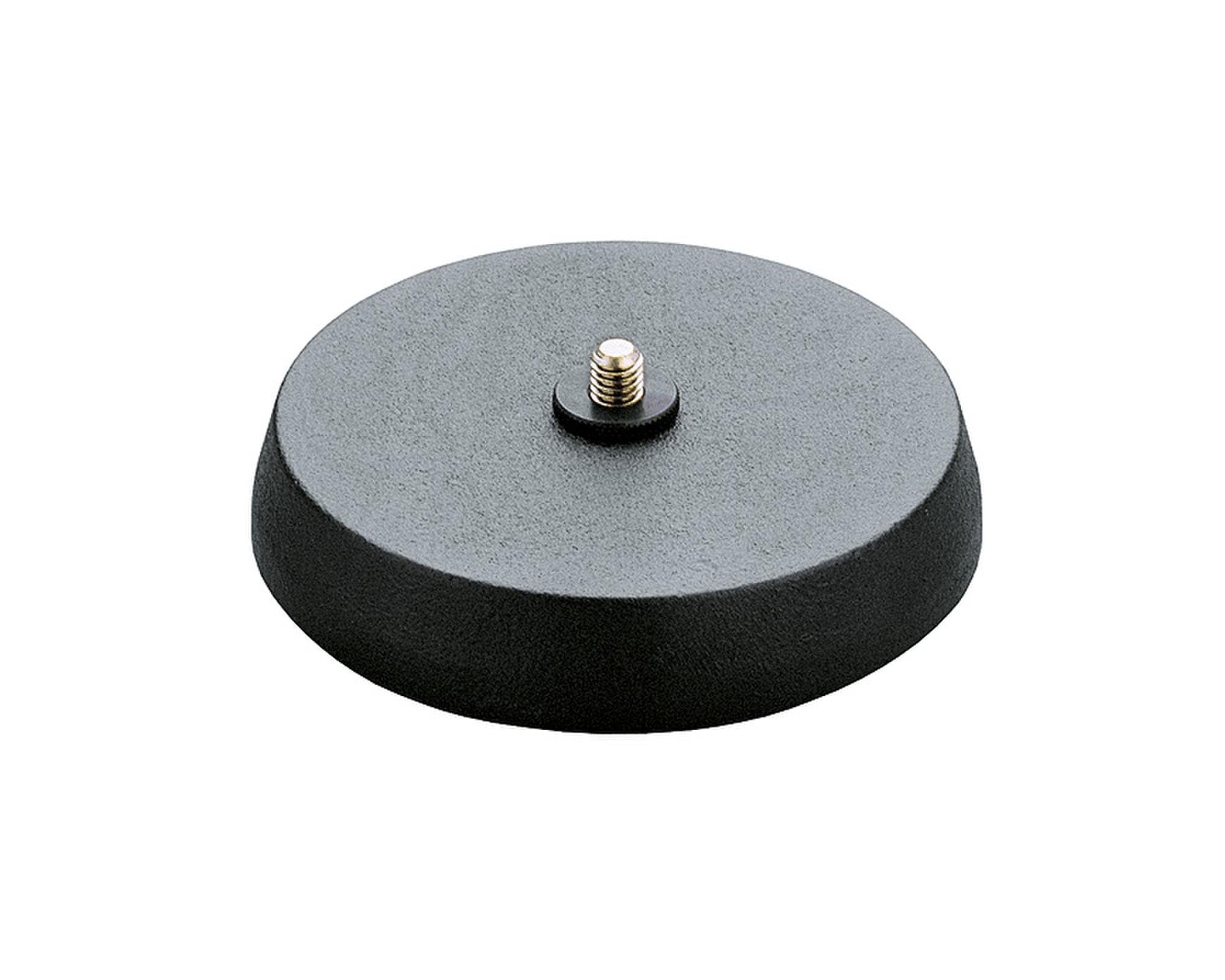KMS23220 - K&M 23220 Cast Round Table Base 130mm Dia 45mm High Black Image 1