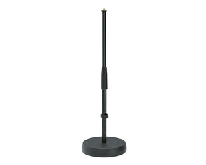 KMS233 - K&M 233BK Cast Round Base Table or Floor Mic Stand 355 580mm Black Image 1