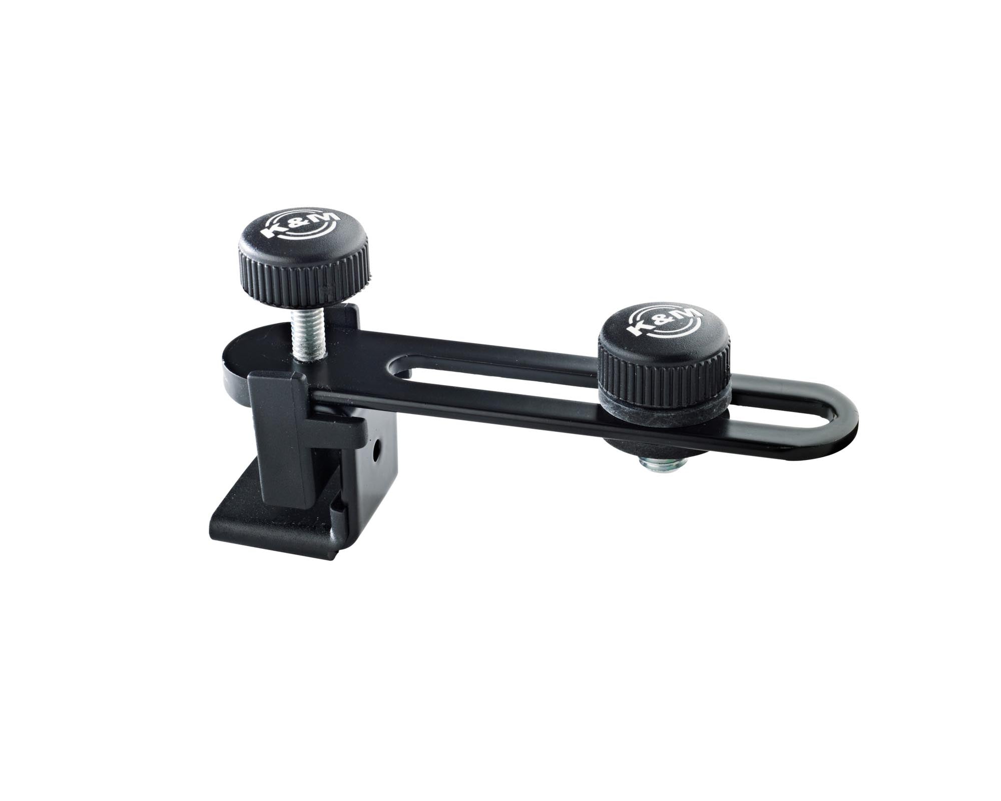 KMS24035 - K&M 24035 Bass Drum Mic Holder with Slide Adj Black (Exc Clip) Image 1