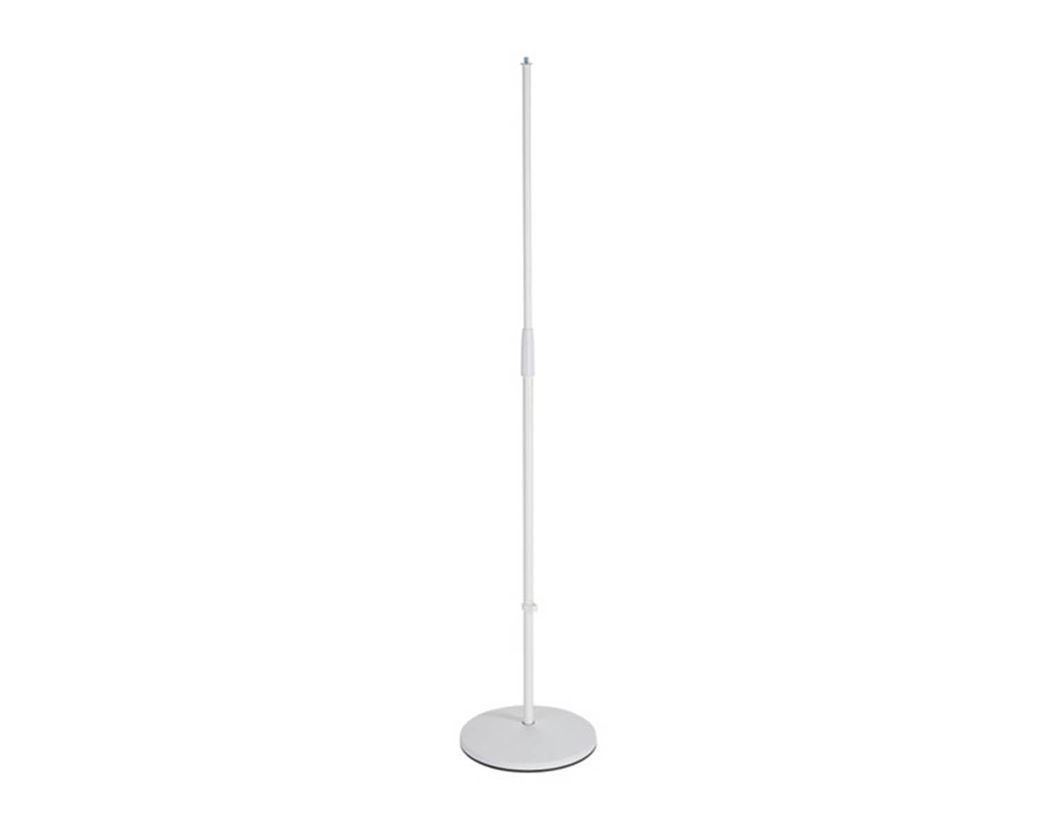 KMS2601W - K&M 260 or 1 WHITE Mic Stand with Round Base 87 157cm 3kg Image 1