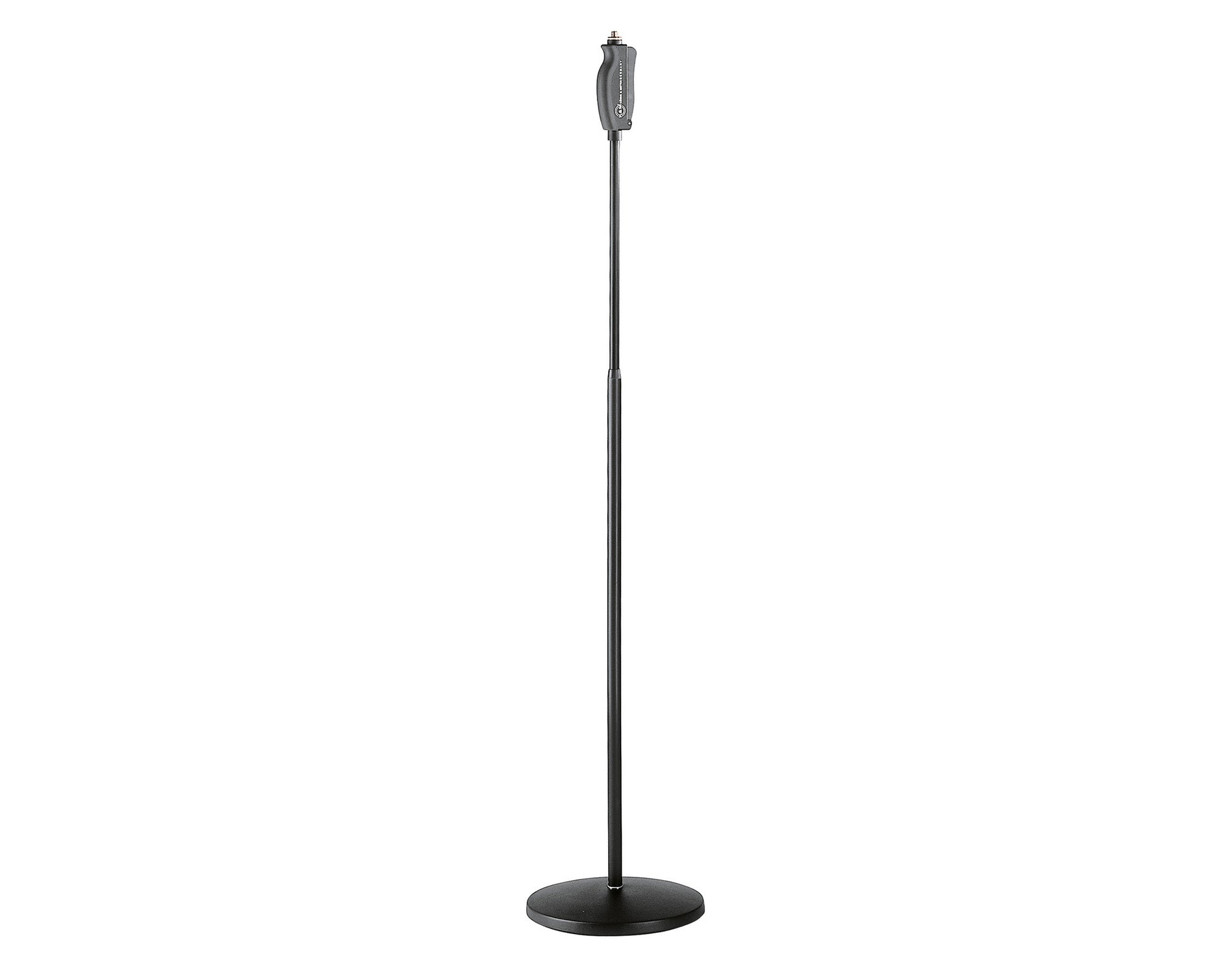 KMS26085 - K&M 26085 Mic Stand Round Cast Base with One Hand Clutch Black Image 1