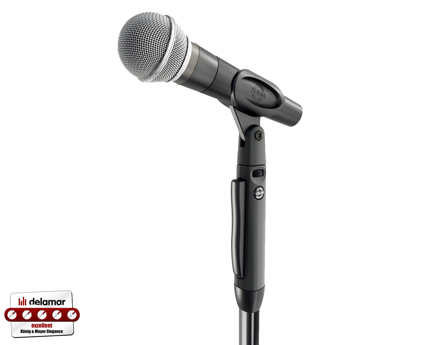KMS26200 - K&M 26200 Elegance One Hand Microphone Stand Black Image 1
