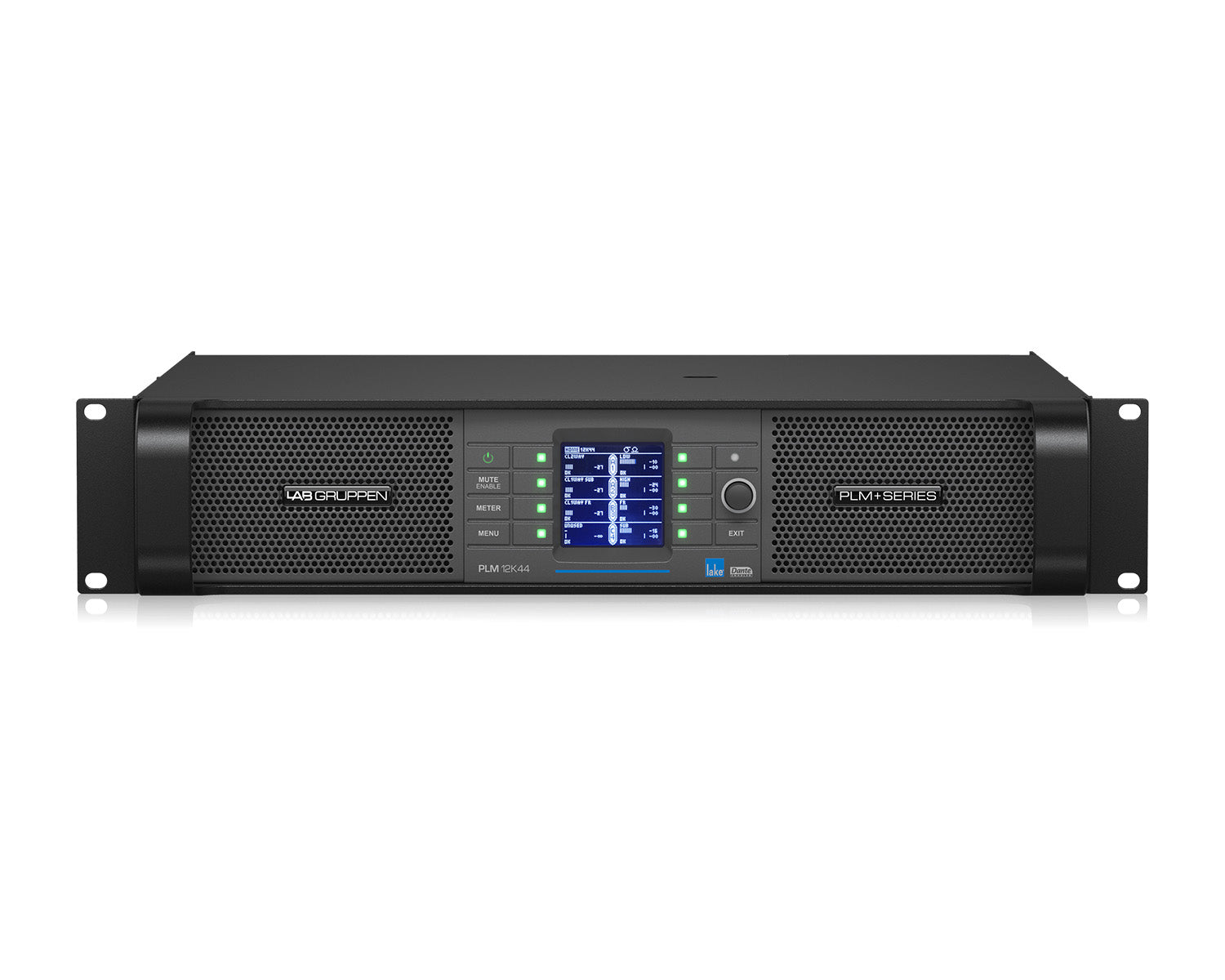 LABPLM120K44B - Lab Gruppen PLM and 12K44 BP Power Amp 4X3000W Binding Out or DSP and Dante 2U Image 1