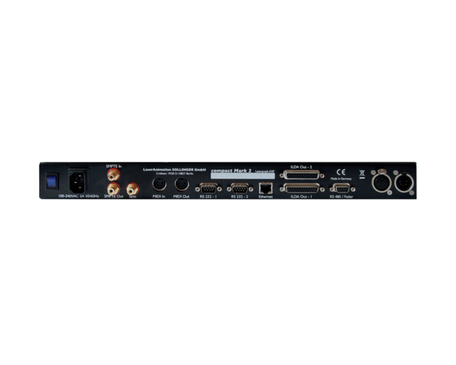 LASLDSPCD - Laserworld Lasergraph DSP Compact Dual Dual Channel 19inch Rack Mount Image 2