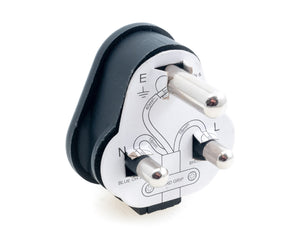 LEI15APB - Leisuretec 15A Plug Round Pin Plastic BLACK (Permaplug) Image 1