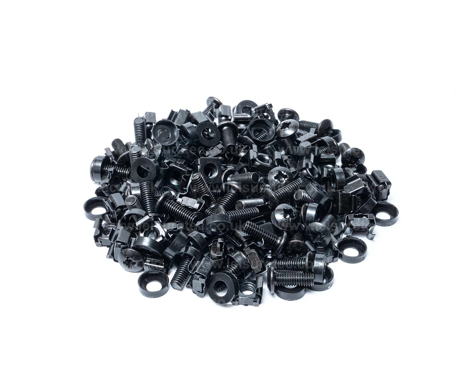 LEIRNBW50 - Leisuretec Pack of 50 M6 Rack Cage Nut and Bolt and Cup Washer Set Image 1