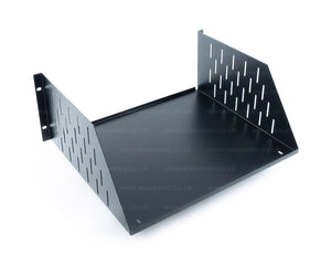 LEIRS4U - Leisuretec Rack Shelf Folded Steel Black 19inch 4U 370mm Image 1
