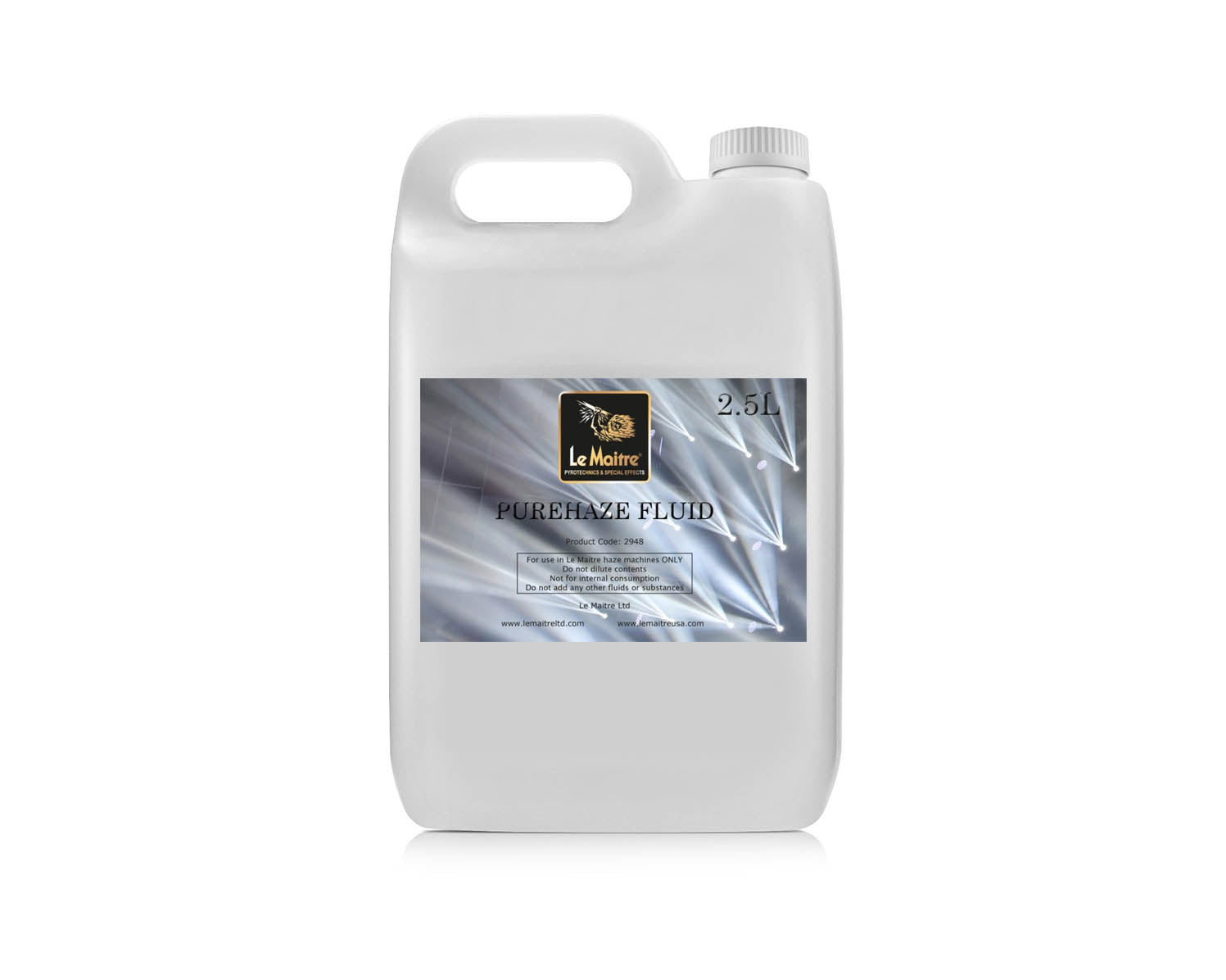 LEMHF25 - Le Maitre Pure Haze Fluid SINGLE 2.5 Litre for Le Maitre Hazers Image 1