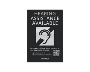 LISLW307 - Listen Technologies LW 307 ListenWIFI Hearing Assistance Signage Image 1