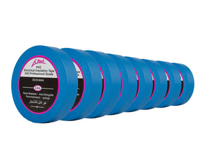 LMKPVCT19BL8 - Le Mark PVC Electrical Insulation Tape 19mm x 33m BLUE *8 PACK* Image 1
