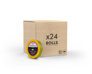 LMKPVCT19E24 - Le Mark PVC Electrical Insulation Tape 19mm x 33m G or Y EARTH *24 PACK* Image 1