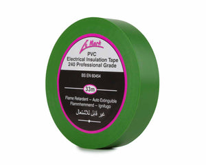 LMKPVCT19GN - Le Mark PVC Electrical Insulation Tape 19mm x 33m GREEN Image 1