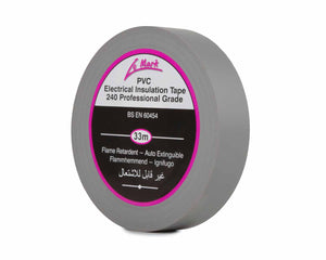 LMKPVCT19GY - Le Mark PVC Electrical Insulation Tape 19mm x 33m GREY Image 1