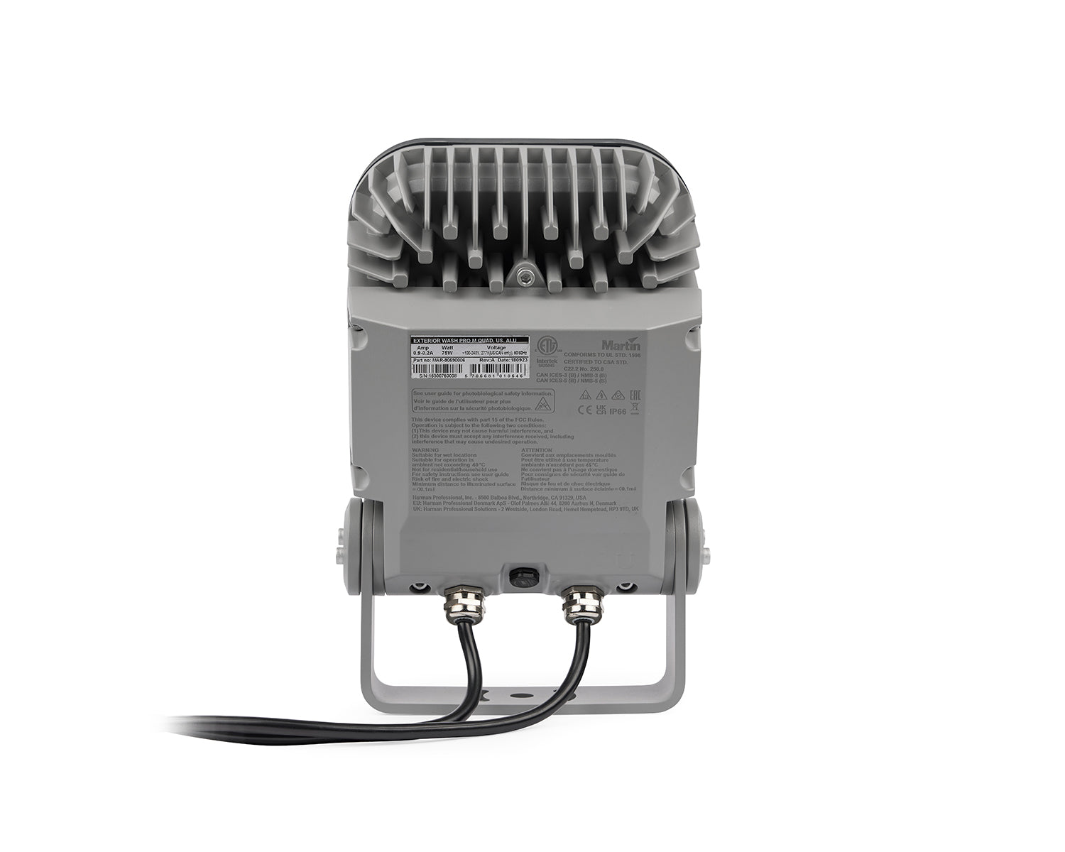 MAR1971 - Martin Professional Exterior Wash Pro M QUAD 9xRGBW LEDs Aluminium IP66 Grey Image 6