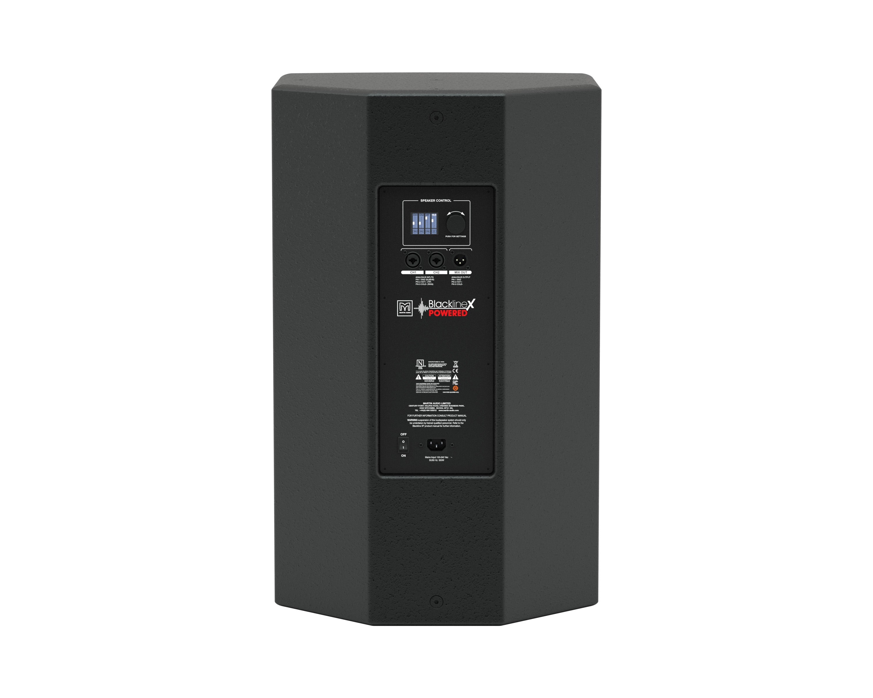 MAUXP15 - Martin Audio XP15 Blackline XP 15inch 2 Way Powered Loudspeaker 1300W Black Image 2