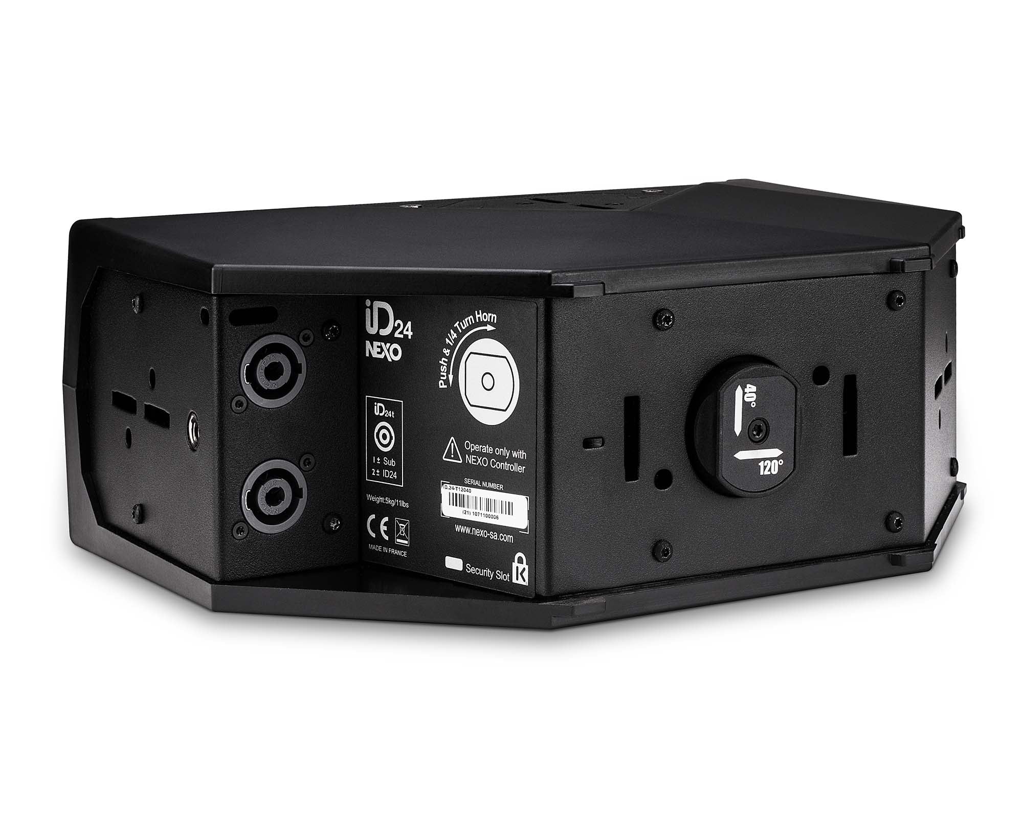 NEXIDT12040 - NEXO ID24 T 2 Way 2x4inch Touring Speaker 120x40degree Rotatable Horn Black Image 3