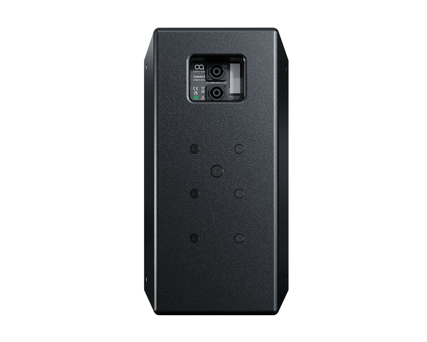 OPACUBOID8B - Optimal Audio Cuboid 8 Two Way 8inch Passive Loudspeaker 200W @ 8ohm Black Image 3