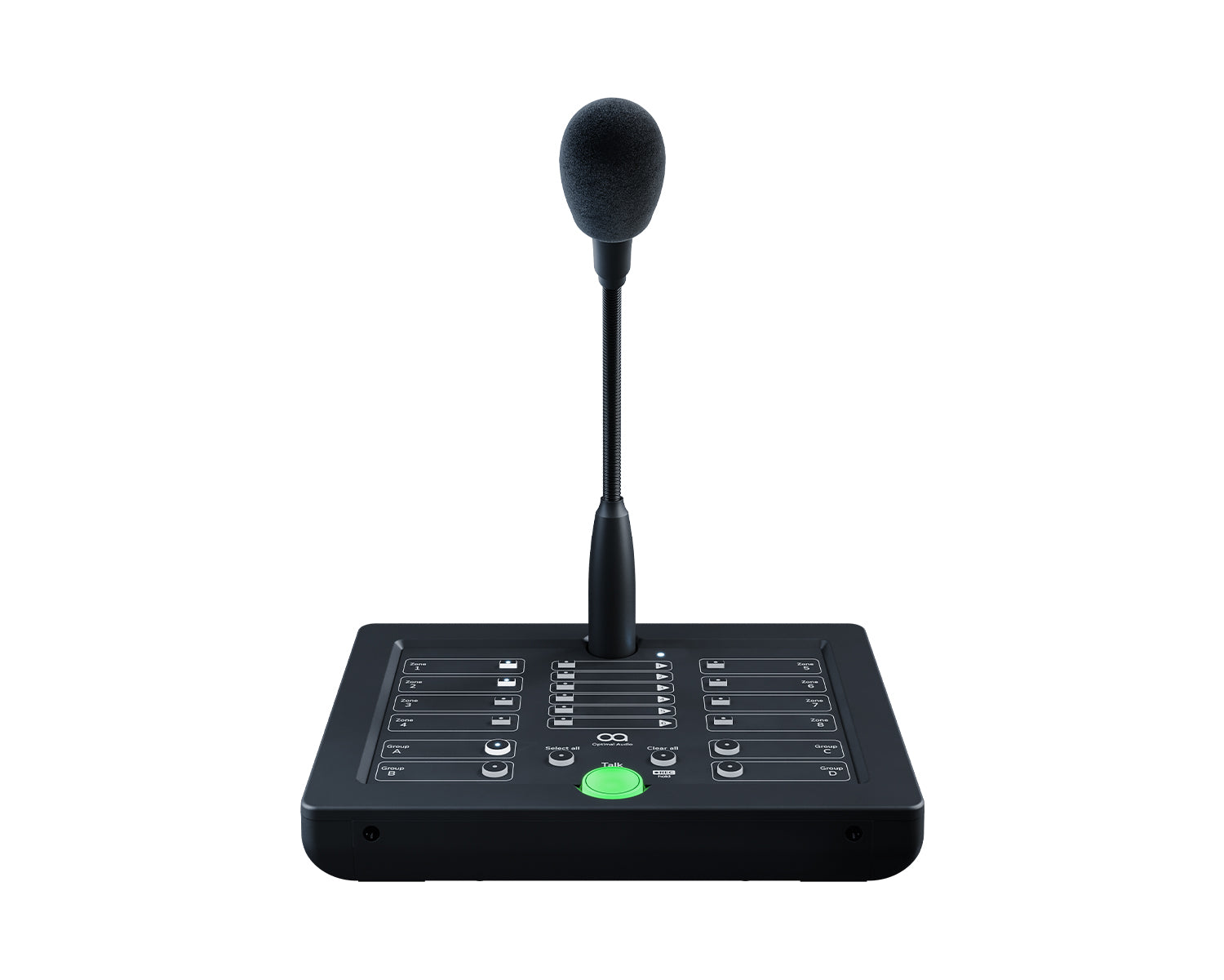 OPATALK8 - Optimal Audio Talk 8 8 Zone Digital Paging Station with Gooseneck Image 2