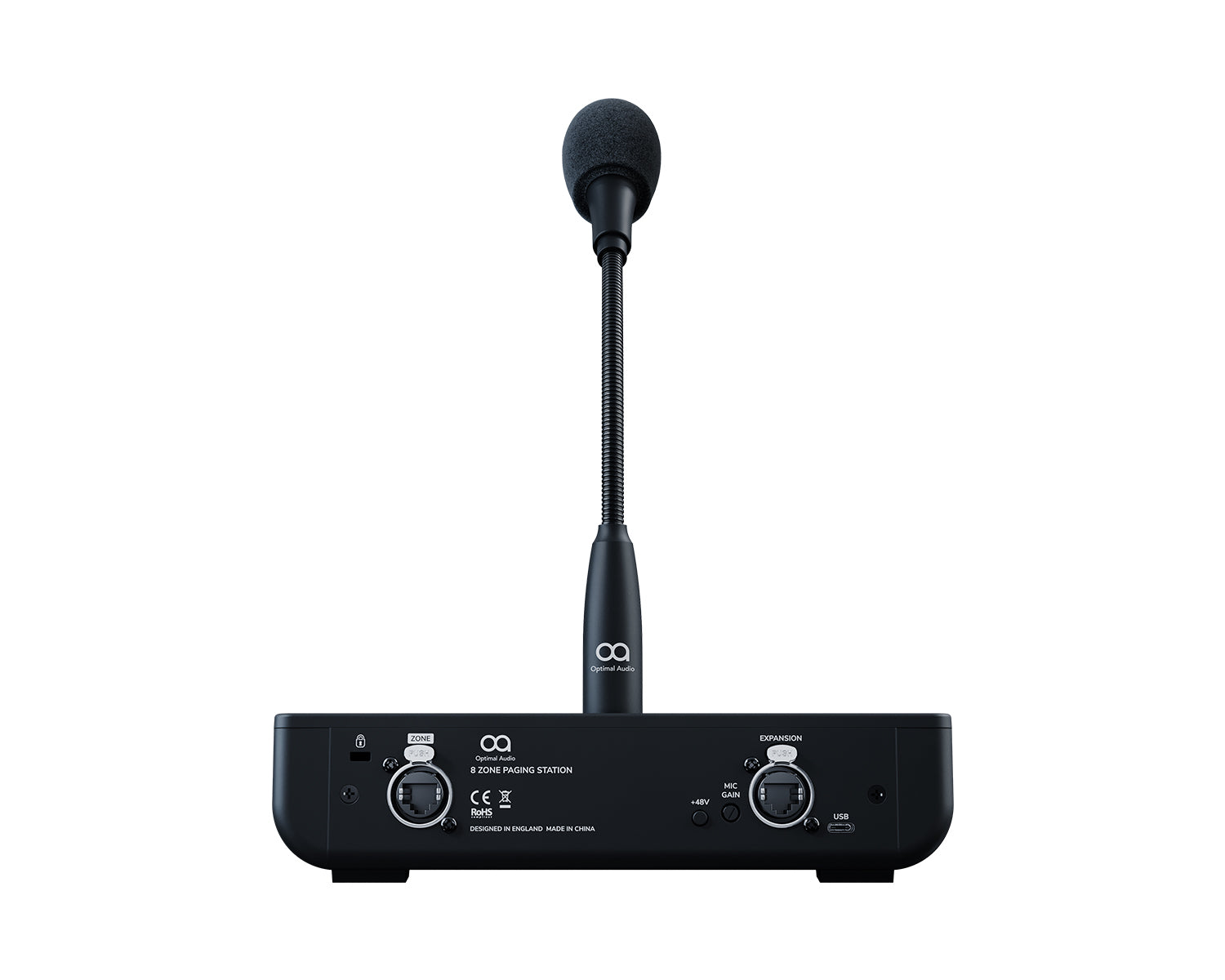 OPATALK8 - Optimal Audio Talk 8 8 Zone Digital Paging Station with Gooseneck Image 4