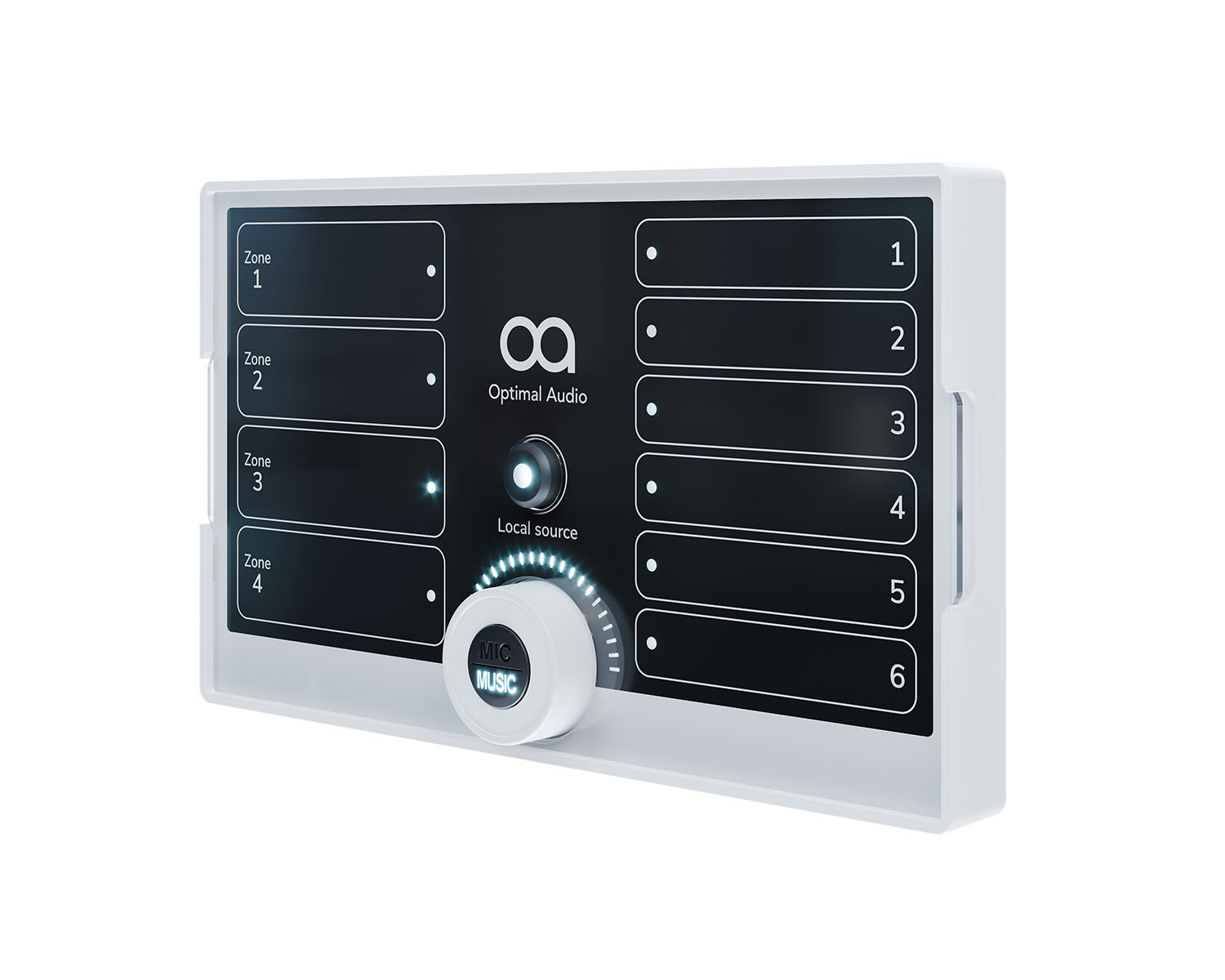 OPAZONEPAD4 - Optimal Audio ZonePad 4 Remote Wall Panel Controller for up to 4 Zones Image 1