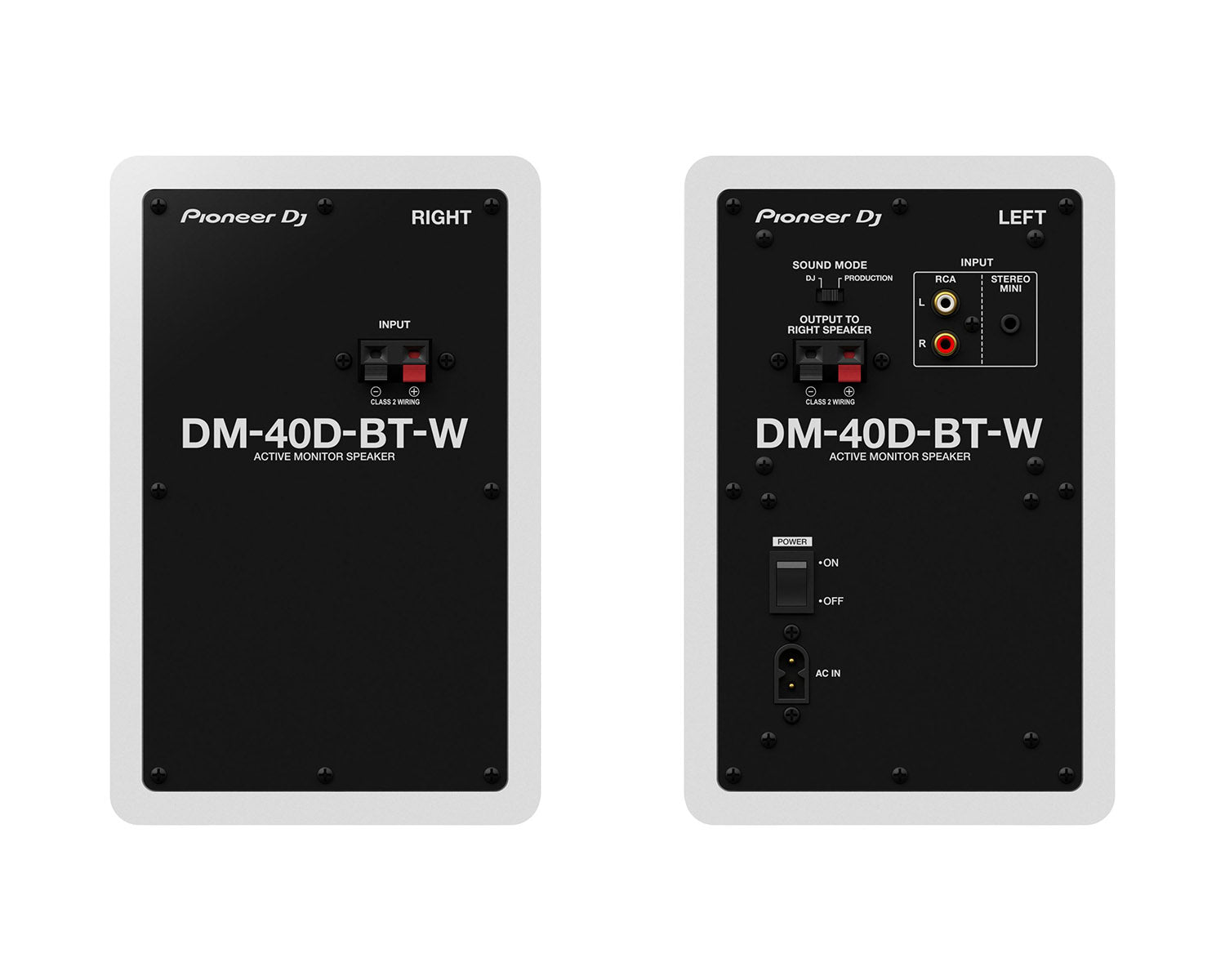 PIODM40DBTW.C - Pioneer DJ DM 40D BT W 4inch 2 Way Class D Active Monitor Bluetooth PAIR White Image 3