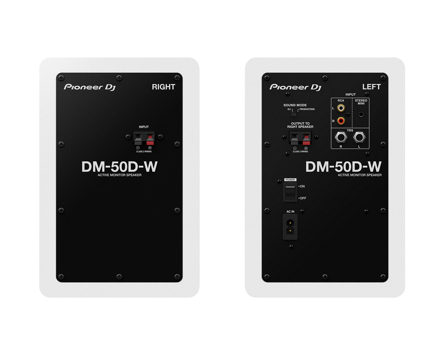 PIODM50DW.C - Pioneer DJ DM 50D W 5inch 2 Way Class D Active Desktop Monitor 25W PAIR White Image 3