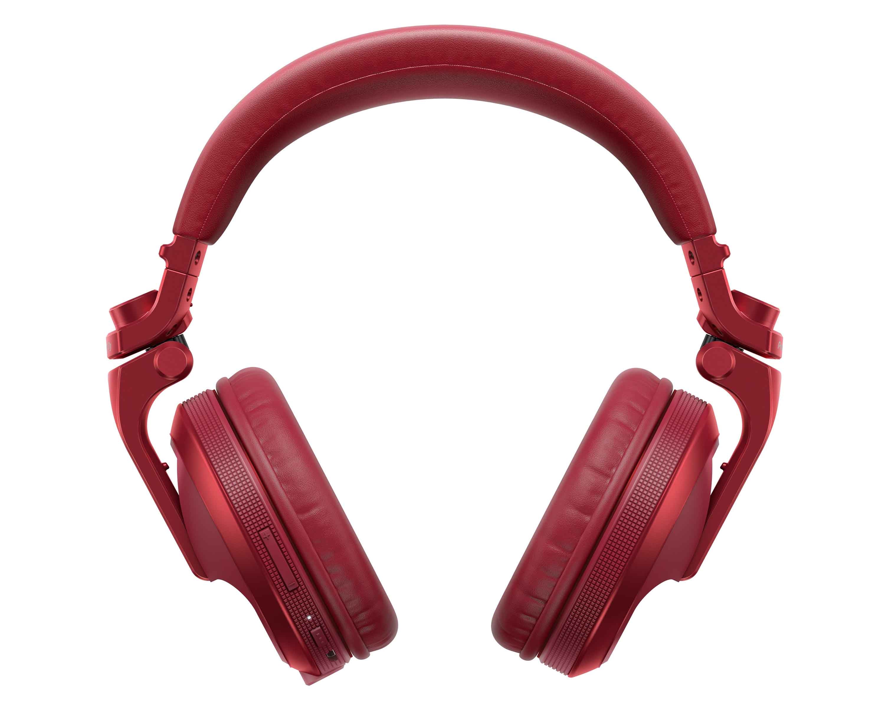 PIOHDJX5BTR.C - Pioneer DJ HDJ X5BT R Pro DJ Bluetooth Headphones with Swivel Ear Red Image 2