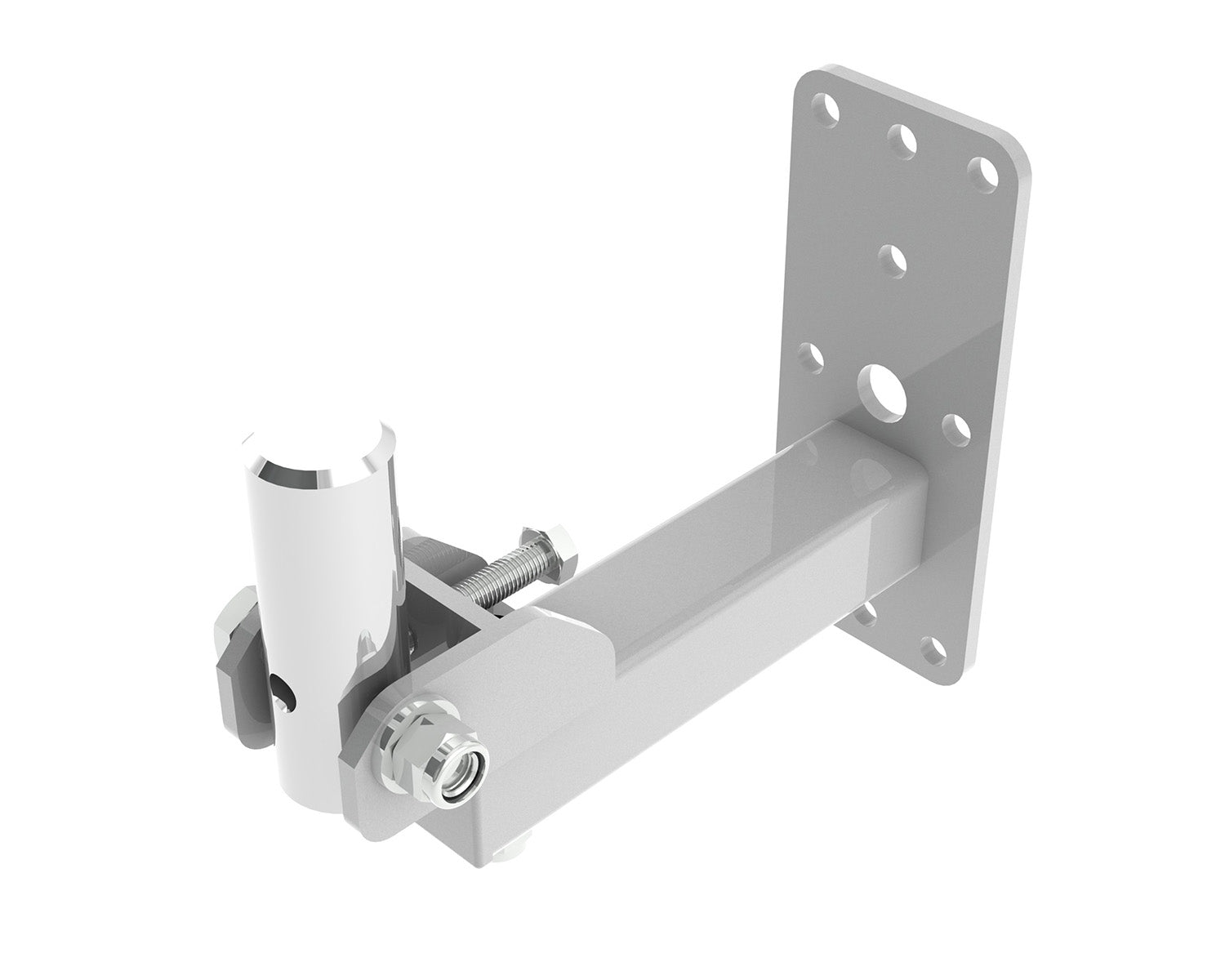 POWWHUM35 - Powerdrive WHUM35 W WHITE Bottom Mount Tilting Wall Bracket 215mm 35mm Spig Image 1