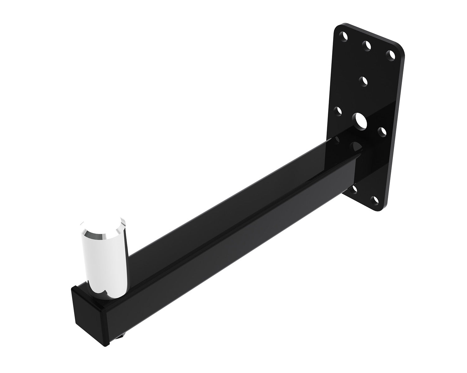 POWWHY35B - Powerdrive WHY35 B Bottom Mount Fixed Wall Bracket 324mm 35mm Spigot Black Image 1