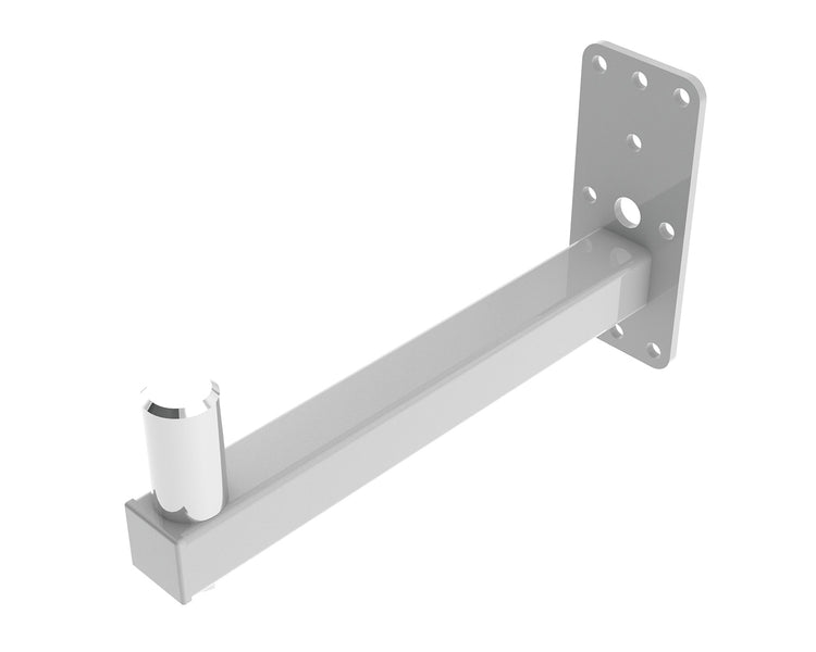 POWWHY35W - Powerdrive WHY35 W WHITE Bottom Mount Fixed Wall Bracket 324mm 35mm Spigot Image 1