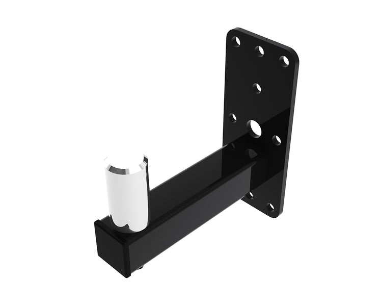 POWWHYM35B - Powerdrive WHYM35 B Bottom Mount Fixed Wall Bracket 215mm 35mm Spigot Black Image 1