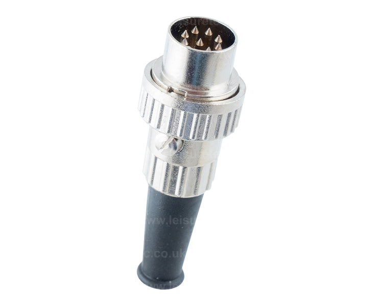 PULDP8L - Pulsar 8 Pin Locking DIN Line Plug for 6Ch DIN Signal Cable Image 1