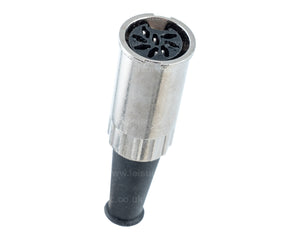 PULDS8L - Pulsar 8 Pin Locking DIN Line Socket for 6Ch DIN Signal Cable Image 1