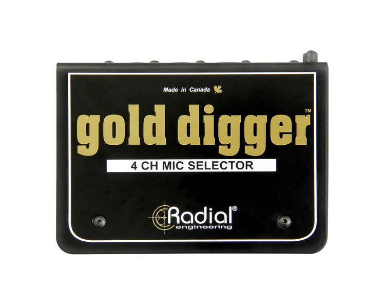 RADGOLDDIG - Radial Gold Digger 4 Ch Studio Mic Selector Switcher 4 In or 1 Out  Image 2