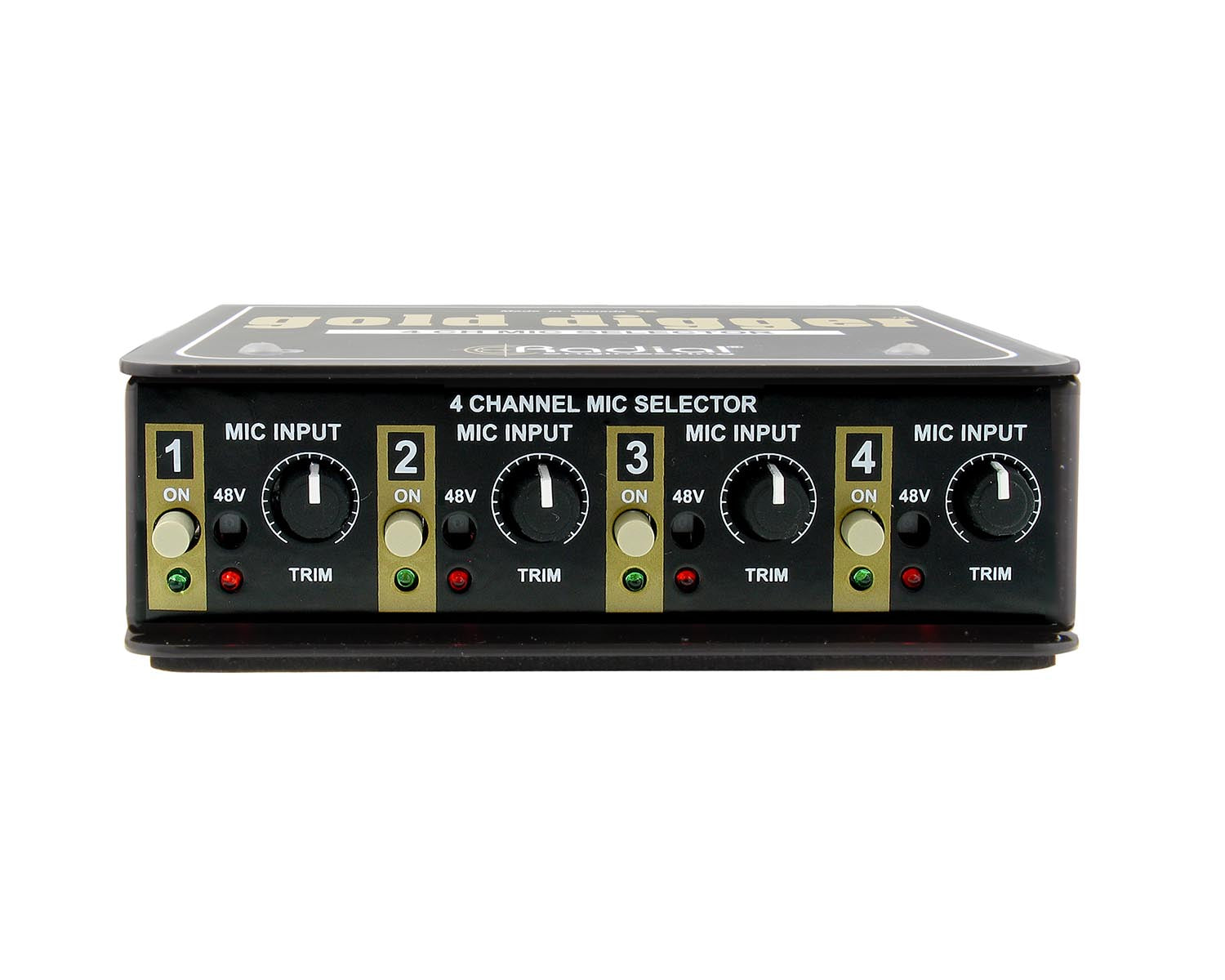 RADGOLDDIG - Radial Gold Digger 4 Ch Studio Mic Selector Switcher 4 In or 1 Out  Image 3