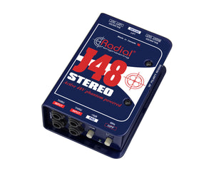 RADJ48S - Radial J48 Stereo Phantom Powered (48V) Active Direct Box Image 1