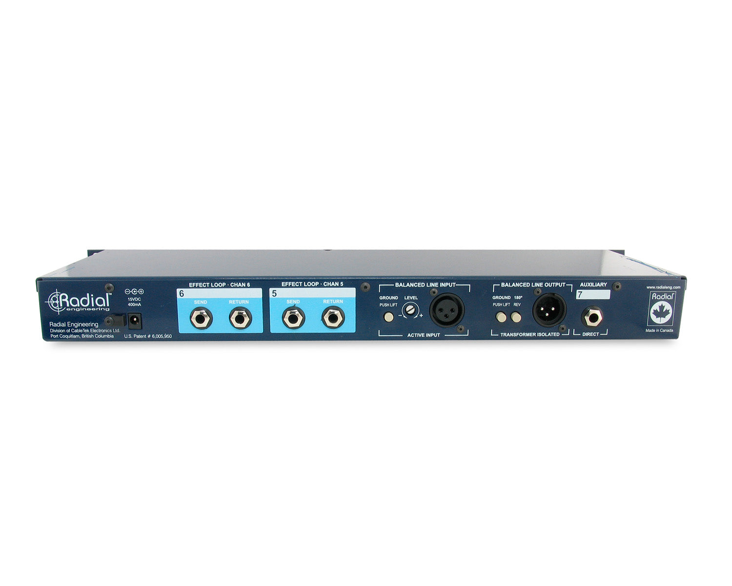 RADJD7 - Radial JD7 Guitar Rack Mount Splitter Injector 1 In 6 Out 1U Image 4