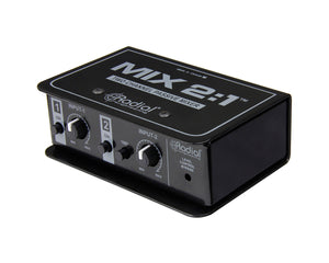RADMIX21 - Radial MIX 2:1 2 Channel Passive Audio Combiner and Mixer 2 In or 2 Out Image 1