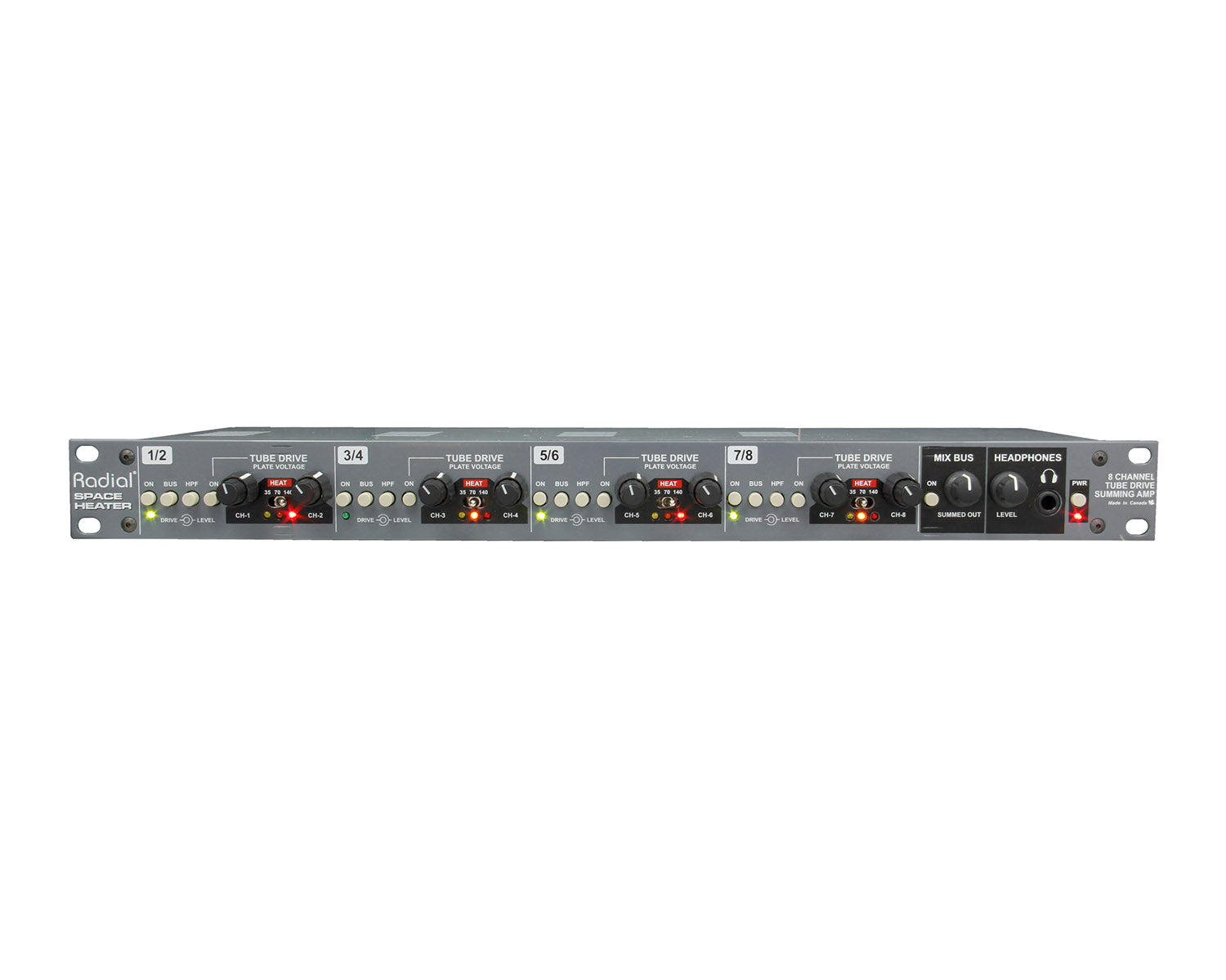 RADSPACEHEAT - Radial Space Heater 8 Channel Analog Summing Mixer and Tube Drive Image 1