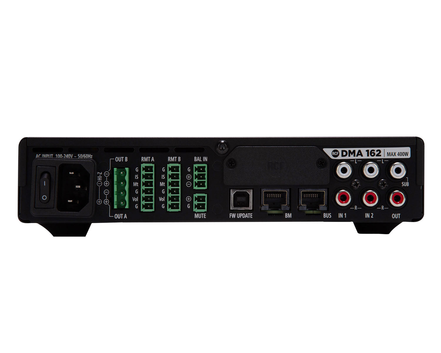 RCFDMA162 - RCF DMA 162 2 Channel DSP Matrix Amplifier Class D 2x160W 1 or 2U Image 5