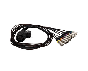 RCFLKS252 - RCF CBLLKS252 FANOUT MultiPin Cable LK25 Female 8xXLR Male 2m Image 1