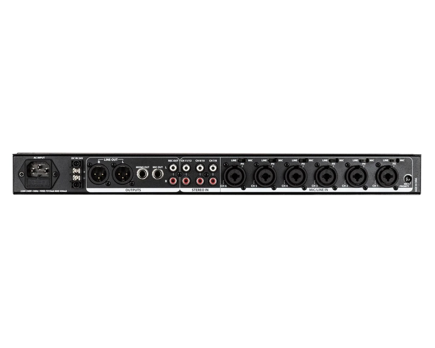 RCFPR4093 - RCF PR4093 Preamplifier 6x Balanced XLR IN or Balanced XLR OUT 1U Image 5
