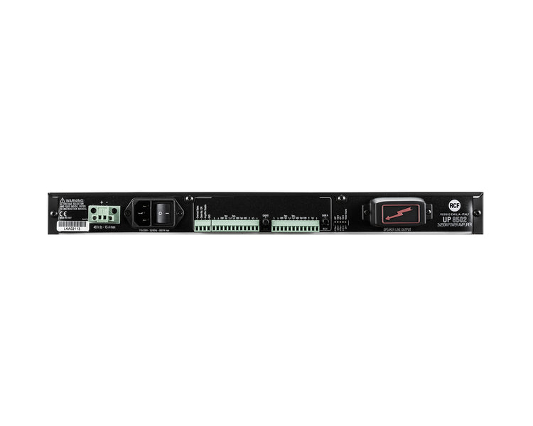 RCFUP8502 - RCF UP 8502 2 Channel 100V Line Power Amp 2x250W 1U Image 4
