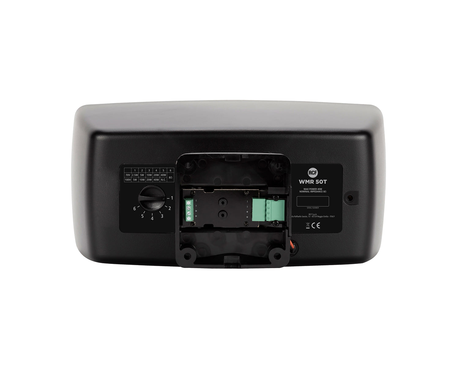RCFWMR50T - RCF WMR 50T 5inch 2 Way Wall Mounted Speaker IP55 40W 100V Black Image 5