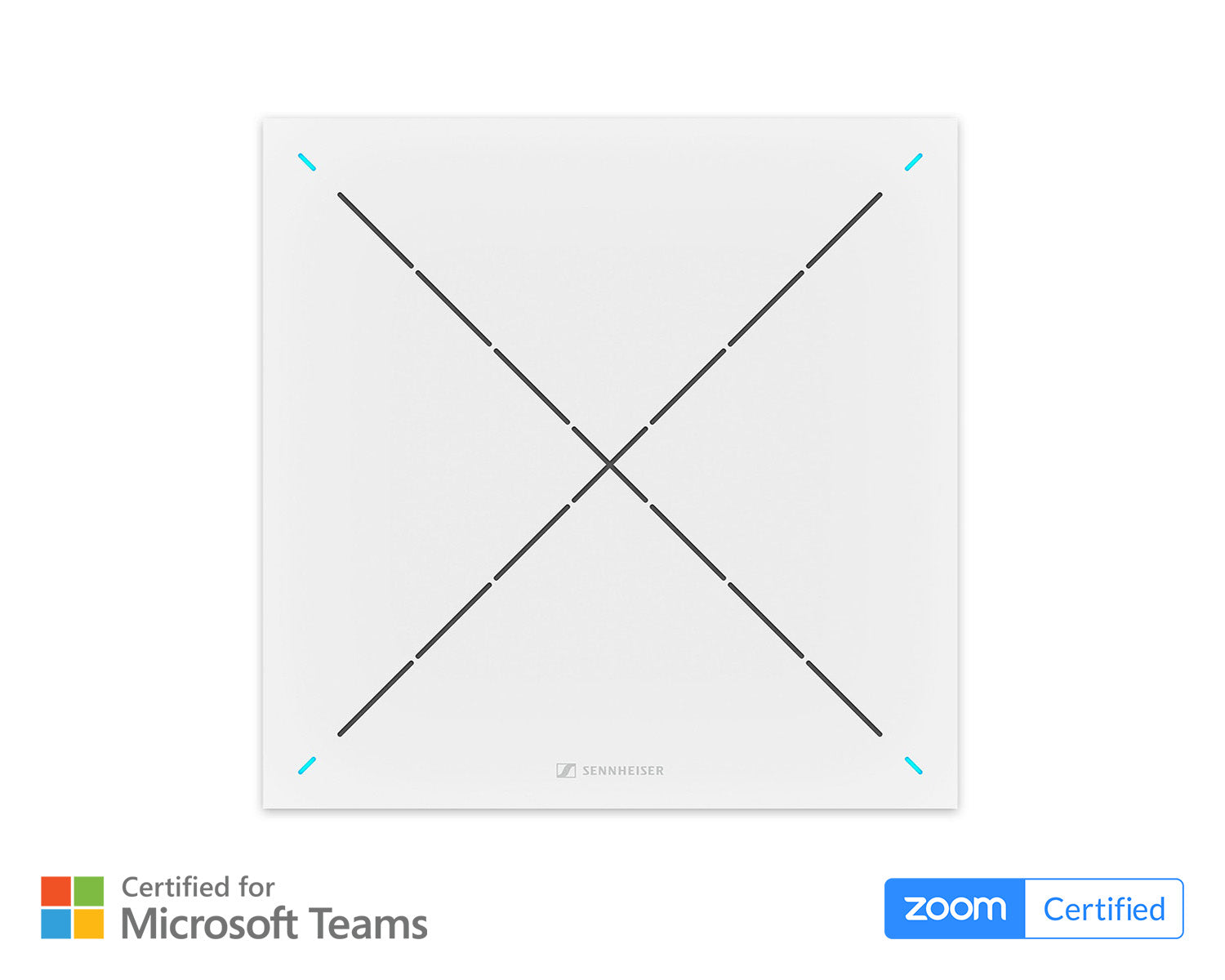 SENTCC2 - Sennheiser TeamConnect Ceiling 2 Beamforming Array Mic with PoE or Dante White Image 1