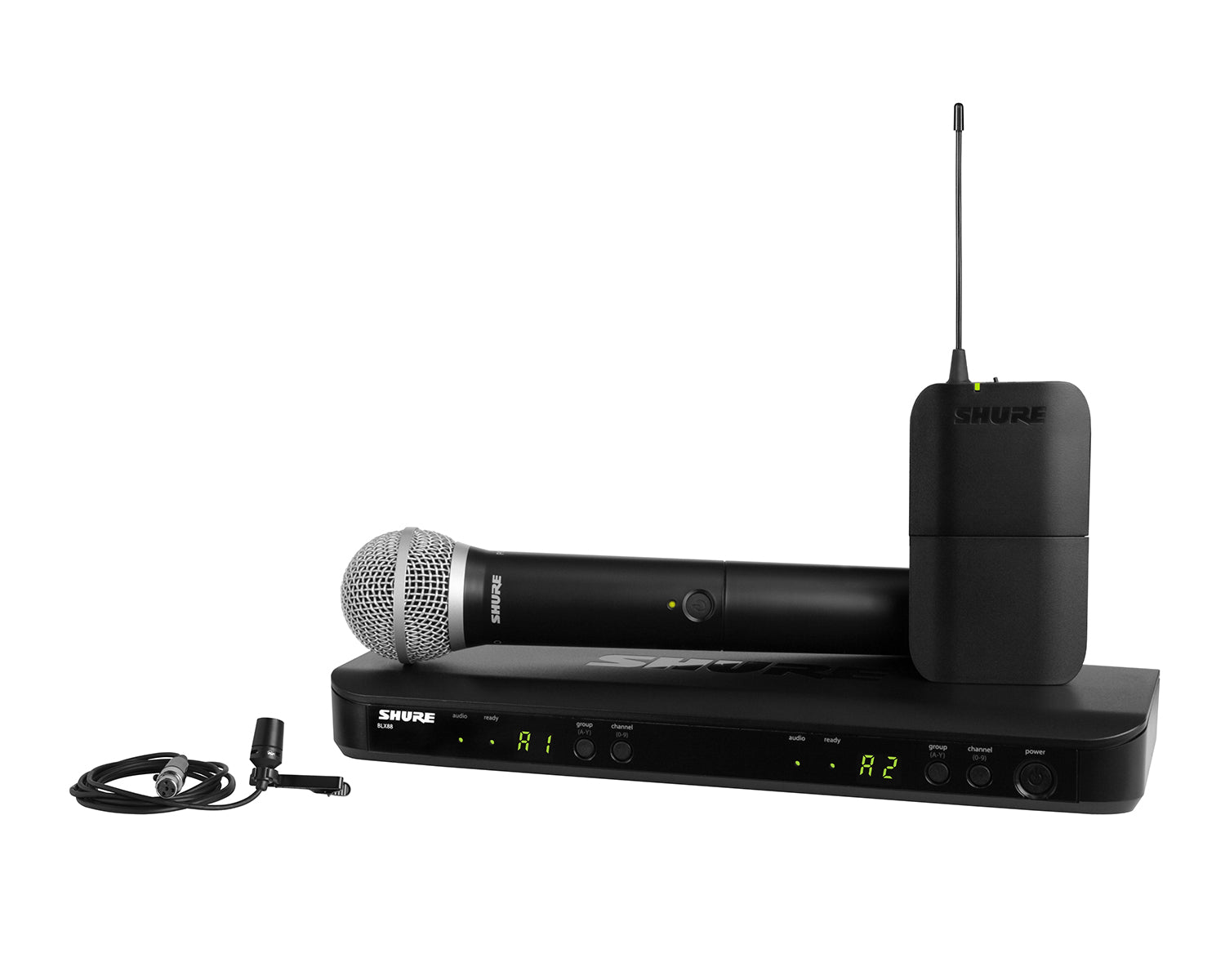SHUBLX1288UKCVLK3E - Shure BLX1288 or CVL Dual Wireless Combo System BLX88 or PG58 or CVL K3E Image 1