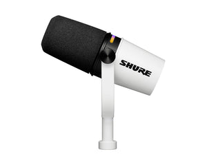 SHUMV7W - Shure MV7 and W Dynamic Podcast LED Microphone White Image 3