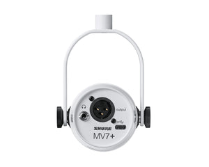 SHUMV7W - Shure MV7 and W Dynamic Podcast LED Microphone White Image 4