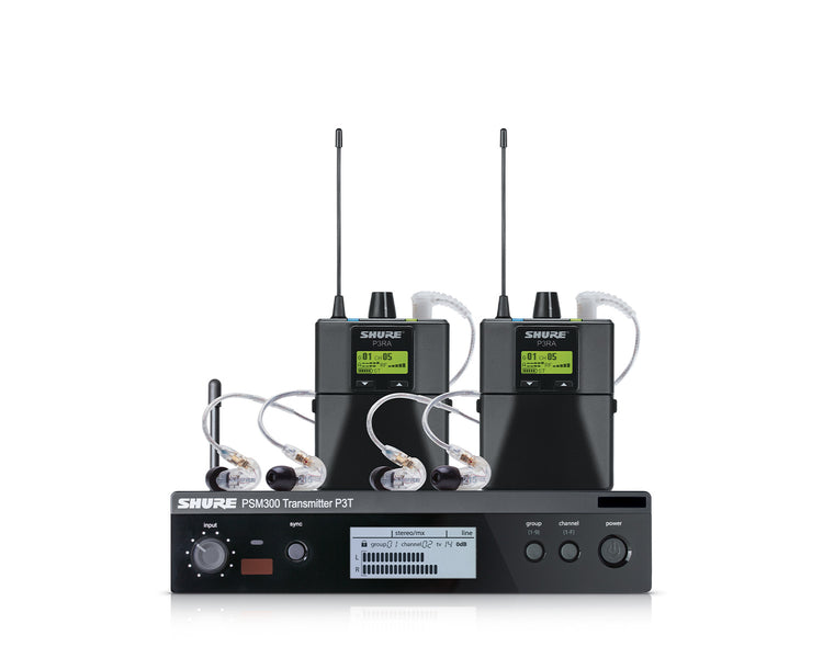 SHUP3TUKRA215TWPK3E - Shure P3TRA215TWP PSM 300 Dual Premium Wireless IEM Set 2xSE215 K3E Image 1