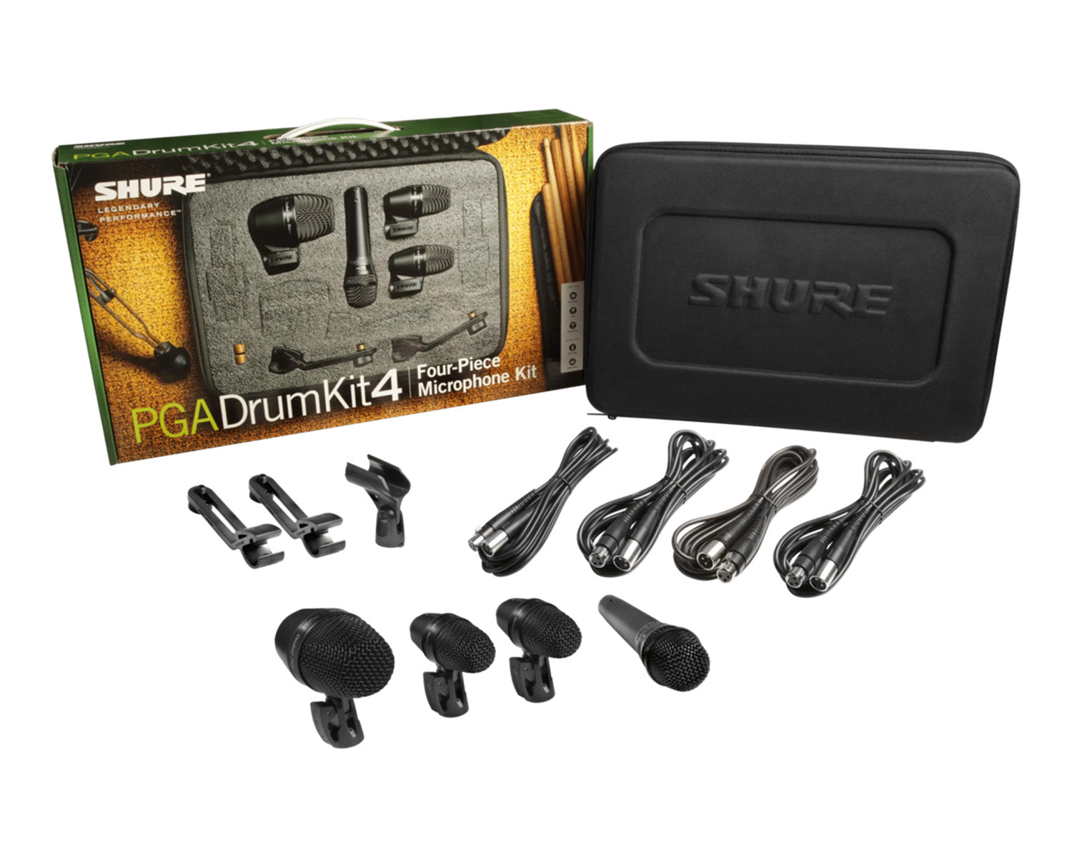 SHUPGADRUMKIT4 - Shure PGADRUMKIT4 PG Alta Drum Microphone Kit 4 PGA56 or PGA57 or PGA52 Image 2